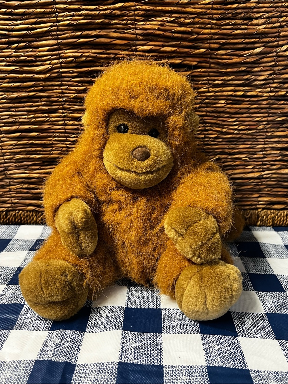 Vintage Lemonwood Asia Brown Monkey Chimp Plush Stuffed Animal